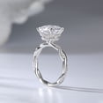 thumbnail image 5 of Eclet Jewels White Gold Over 14K Silver Diamond Rings - Cushion Cut Excellent 2.4 Ct Diamond Rings For Women's - Twisted Cross Over Shank Engagement Rings for Women's - Hidden Halo Diamond Rings, 5 of 9