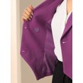 thumbnail image 5 of DARING DIVA Women's Waistcoat Double Breasted Shawl Lapel Suit Vest L Dark Purple, 5 of 6