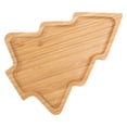 thumbnail image 3 of 1 Pc Christmas Service Plate Cartoon Home Dish Bamboo Salad Plate (Wood Color), 3 of 7