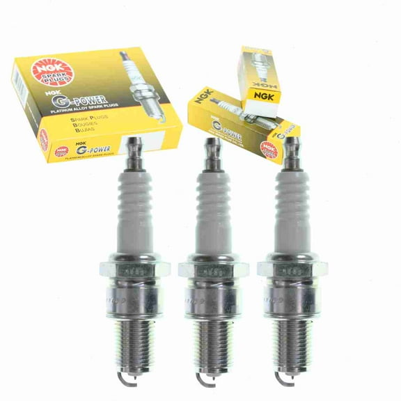 3 pc NGK G-Power Spark Plugs compatible with Geo Metro 1.0L L3 1989-1997