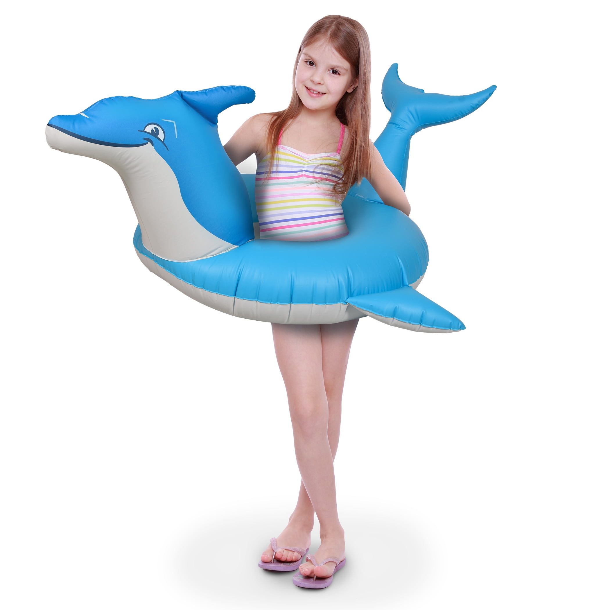 GoFloats Dolphin Jr Pool Float Party Tube, Stylish Floating For Kids ...