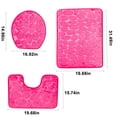 thumbnail image 6 of WSBDENLK Bathroom Toilet Floor Mat 3-Piece Bathroom Carpet, Super Soft Non Slip Bathtub Carpet and Absorbent Bath Mat, Bathroom Carpet, Plush Bath Mat for Bathroom Rug Set, 6 of 8