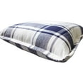 thumbnail image 4 of Better Homes & Gardens Reversible Plaid Decorative Square Pillow, 20" x 20", Navy, 4 of 7