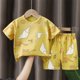 thumbnail image 3 of Odeerbi 2-10 Años Conjunto de Verano Para Niños Camisetas de Manga Corta de Algodón Con Estampado de Dinosaurio Pantalones Cortos Conjunto de Dos Piezas, 3 of 3