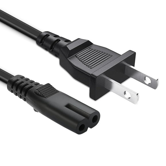 10FT 2 Prong AC TV Power Cord for Samsung UN40 UN43 UN48 UN49 UN50 UN55 UN60 UN65 UN70 UN75 UN78 Series 4k Smart TV P/N 24" 32" 40" 43" 48" 49" 50" 55" 60" 65" 75" 85 inch C7 Charger Cable Replacement