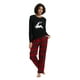 thumbnail image 1 of Apparonia Pijamas de Algodón a Juego para Parejas, Top de Manga Larga y Pantalones Largos, Conjuntos de Pijamas, Cuadros Ardientes F M, 1 of 7
