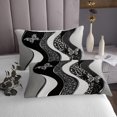 thumbnail image 3 of Erosebridal Grey Stripes Quilt Sets for Queen Size Bed, Chic Butterfly Bed Set, 3pcs, 3 of 5