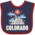 thumbnail image 3 of Inktastic Colorado Mountains and Clouds Boys or Girls Baby Bib, 3 of 4