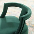 thumbnail image 7 of Contemporary Modern Urban Designer Living Room Lounge Club Lobby Accent Side Chair Armchair, Velvet Fabric Wood, Green, 7 of 7