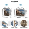thumbnail image 4 of Cat Boat Sea Clear Cosmetic Bags with Handles PVC Toiletry Bags Zipper Waterproof Portable for Traveling 2 Pcs, 4 of 7