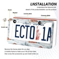 thumbnail image 3 of Aluminum License Plate Frame 2 Pack Car Exterior Accessory Car Tag Holder for Front Rear Plates Cars Decor Watercolor Red Bar Pattern, 3 of 7