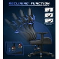 thumbnail image 7 of Bigzzia Gaming Chair, Computer with Lumbar Support Height Adjustable with 360-Swivel Seat and Headrest for Office or Gaming (Black&Blue-B), 7 of 7