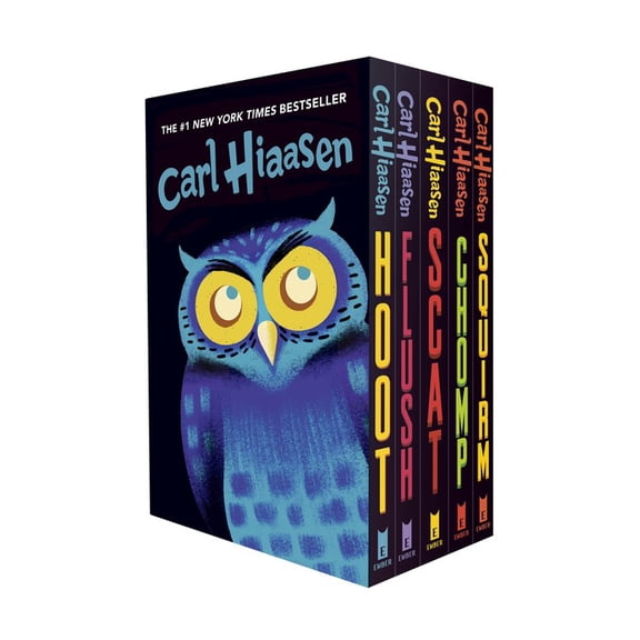 Pre-Owned Hiaasen 5-Book Trade Paperback Box Set : Hoot; Flush; Scat; Chomp; Squirm (Paperback)