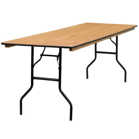 Top Rated Furniture Brands Flash Furniture 30'' x 96'' Rectangular Wood Folding Banquet Table with Clear Coated Finished Top ()