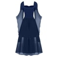 thumbnail image 3 of FEIFLY Womens Halloween New Mesh Lace Big Swing Dress Solid Color Long Dresses Festival Clothing, 3 of 4