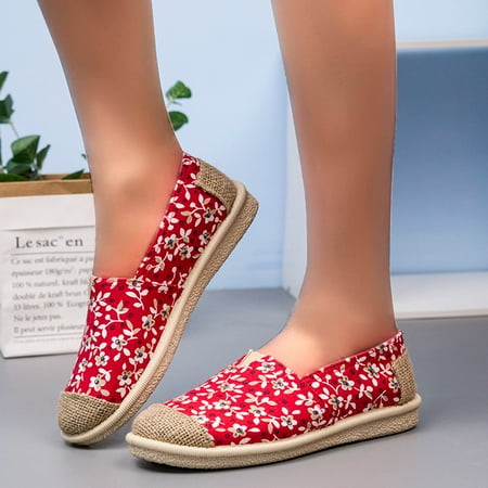 

Tangnade Winter Clearance Cloth Shoes Embroidered Shoes Light Soft Soled Casual Shoes for Women