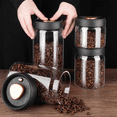 thumbnail image 2 of Coffee Beans Vacuum Sealed Tank Household Moisture-Proof Air Extraction Airtight Container Food Storage Jars,B, 2 of 6