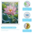 thumbnail image 3 of Diamond Art Kits for Adults, Pink Lotus Bloom Under Sunlight 5D Diamond Painting Kits for Adults Beginners, DIY Full Drill Diamond Painting, Gem Art and Crafts 12x16, 3 of 7