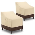 thumbnail image 1 of Funda para Silla de Patio Arcedo Impermeable 2 Unidades Beige y Marrón, 1 of 7