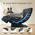 thumbnail image 5 of BOSSCARE Zero Gravity Shiatsu Full Body SL Track Massage Chair, with Heating, APP Control, Black, 5 of 10