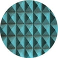 thumbnail image 1 of Ahgly Company Machine Washable Indoor Round Transitional Dark Turquoise Green Area Rugs, 5' Round, 1 of 7