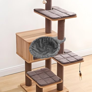 BUGUUYO Cat Tree Hammock Basket - Soft Fabric Cat Nap Spot Attachment For Cat Trees & Towers