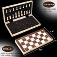 thumbnail image 2 of Juego de ajedrez AMEROUS magnético de madera de 38 cm con 2 reinas adicionales, 2 of 7