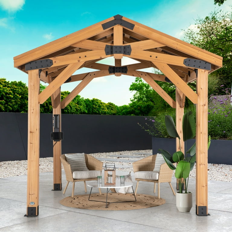 Backyard Discovery Norwood 10x10 Gazebo, Free-Standing, Cedar Wood
