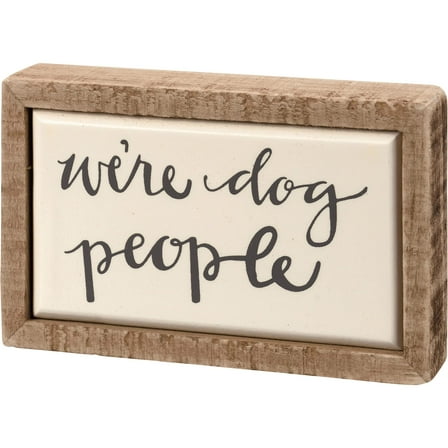 Primitives By Kathy 113334 We're Dog People Mini Box Sign, 4-inch Length, Wood