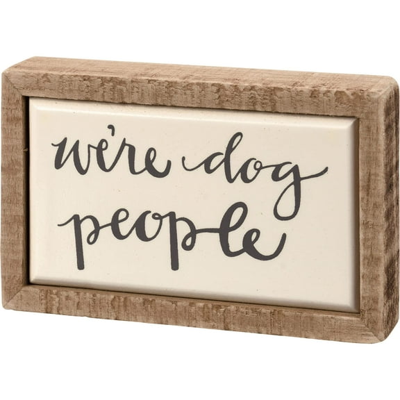 Primitives By Kathy 113334 We're Dog People Mini Box Sign, 4-inch Length, Wood
