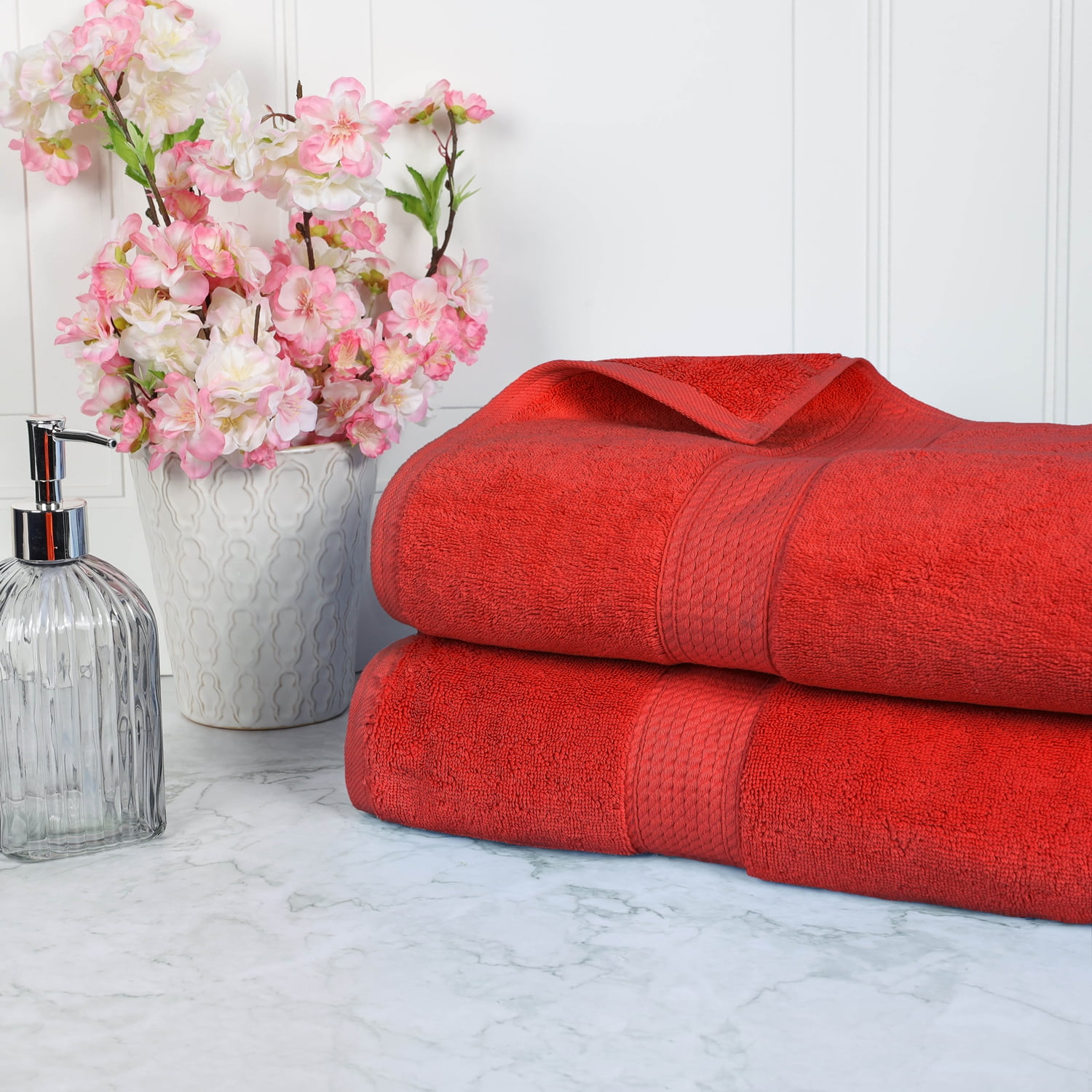 Premium Egyptian Cotton Highly Absorbent 2-Piece Plush Bath Sheet Set - 34 x 68