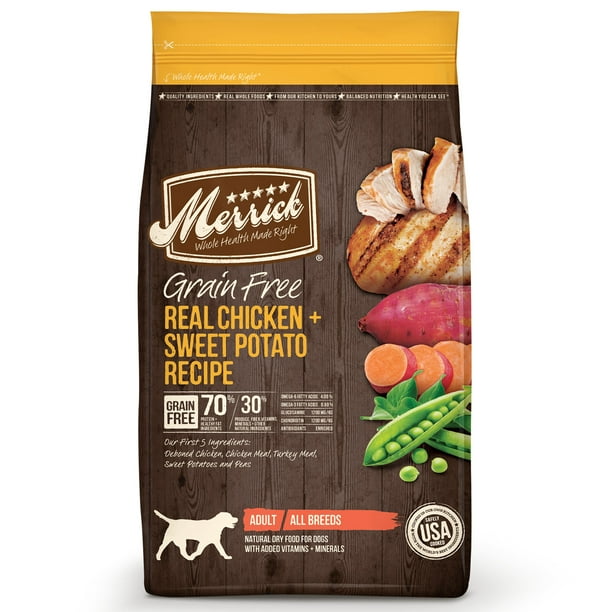 Merrick GrainFree Real Chicken & Sweet Potato Recipe Dry Dog Food, 25