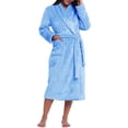 thumbnail image 1 of Women Plush Fleece Robe Long Warm Bathrobe Shawl Collar/Hood, 1 of 6