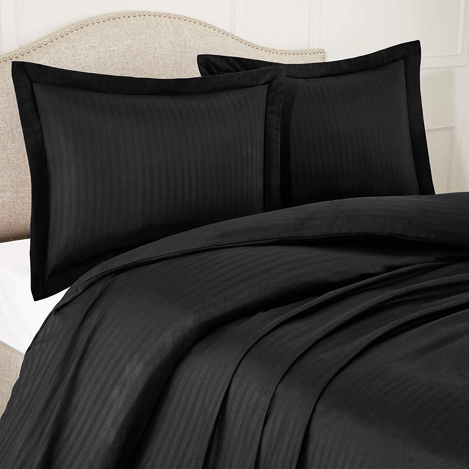 Damask Dobby Stripe Comforter Cover and 