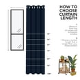 thumbnail image 3 of Deconovo Blackout Curtains for Kids Room, Silver Dots Printed Pattern (52W x 63L inch, Navy Blue, 2 Panels), 3 of 7