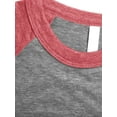 thumbnail image 4 of Hat and Beyond Mens Premium Baseball 3/4 Sleeve Raglan T-Shirt with Two Tone Contrast, 4 of 6