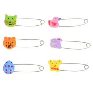 GTONEE Cute Animal Fruit Baby Safety Pins Secure Clips for Fastening Baby  Clothes Diaper Napkins Stainless Steel 5CM 30PCS (Animal)