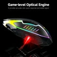 thumbnail image 3 of yeacher Wired Gaming Mouse Optical Mouse Game-level Engine Colorful Breathing Light 4-gear Adjustable DPI Ergonomic Mice White, 3 of 7