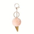 thumbnail image 2 of 1 Unidad, Bonito Llavero De Bola De Pelo De Conejo Helado, Colgante De Bolso, Llavero De Coche De Imitación Con Personalidad, Decoración Colgante, Cadena De Bolso Femenino, 2 of 4