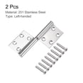 thumbnail image 3 of Unique Bargains Lift Off Hinges, 4' 201 Stainless Steel Left Detachable Flag Hinges 2 Pack, 3 of 5