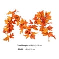 thumbnail image 2 of Mobutofu Fake Vine Pendant Orange Silk Cloth Maple Leaf Garland 1Pcs 67X5.9X5.9in, 2 of 8