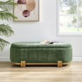 thumbnail image 3 of NPD Furniture Ayleen Chenille Storage Bench in Seneca Green, 3 of 11