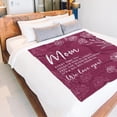 thumbnail image 5 of Gifts for Mom Christmas, Mom Birthday Gifts Blanket, Moms Gift for Women from Daughter Son, We Love You Present for Mother Mommy Mothers Day 80" x 60", Burgundy, 5 of 7