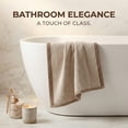 thumbnail image 4 of Unique Bargains Soft Highly Absorbent Cotton Striped Bath Towel 2 Pack Brown/Red 55"x28", 4 of 8