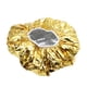 thumbnail image 1 of 6pcs desechables peluquería casquillo de papel de aluminio impermeable elástico baño capuchas gorro de ducha de oro, 1 of 5