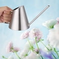 thumbnail image 2 of Stainless Steel Watering Can Modern Style Watering Pot 900ml with Long Mouth Brushed Garden Planting for Home Garden Plant LYUMO familiar, 2 of 6