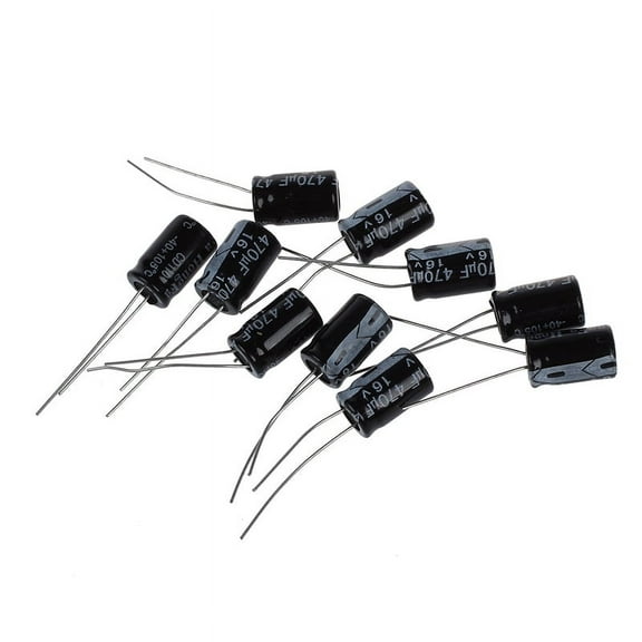 10 x 16V 470uF Aluminum Electrolytic Capacitor 8X12mm,10Pcs x Electrolytic Capacitors,black