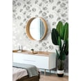 thumbnail image 7 of Harry & Grace Metallic Silver Dandelion Floral Peel and Stick Wallpaper - 27 ft. W x 18 ft. L Roll, 7 of 7