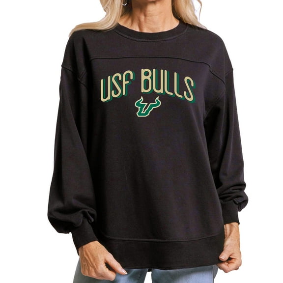 Women's  Black South Florida Bulls Yvette Pullover Sweatshirt