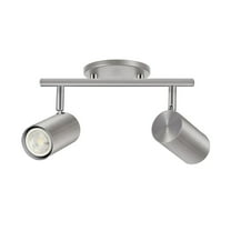 Dainolite 2 Light Track Light in Satin Chrome